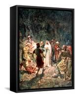 Soldiers of the Pharisees seize Jesus - Bible-William Brassey Hole-Framed Stretched Canvas