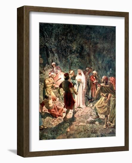 Soldiers of the Pharisees seize Jesus - Bible-William Brassey Hole-Framed Giclee Print
