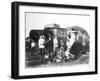 Soldiers of the Volunteer Army before the Tank 'General Drozdovsky, 1919-null-Framed Giclee Print