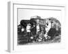 Soldiers of the Volunteer Army before the Tank 'General Drozdovsky, 1919-null-Framed Giclee Print