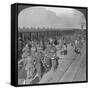 Soldiers of the Wiltshire Rifles Boarding a Train, Cape Town, South Africa, World War I, C1915-null-Framed Stretched Canvas