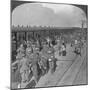 Soldiers of the Wiltshire Rifles Boarding a Train, Cape Town, South Africa, World War I, C1915-null-Mounted Photographic Print