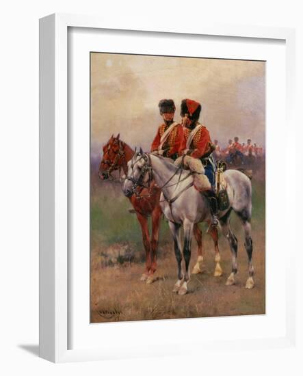 Soldiers on Horseback, 1905-Josep Cusachs y Cusachs-Framed Giclee Print