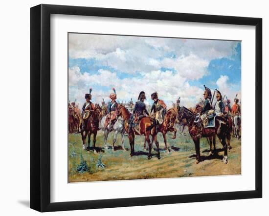 Soldiers on Horseback-Jean-Louis Ernest Meissonier-Framed Giclee Print