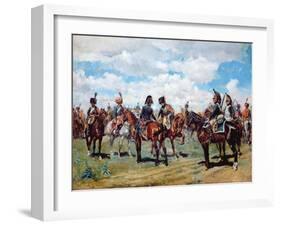 Soldiers on Horseback-Jean-Louis Ernest Meissonier-Framed Giclee Print