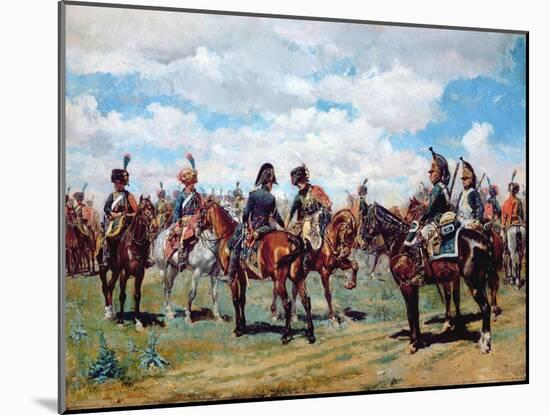 Soldiers on Horseback-Jean-Louis Ernest Meissonier-Mounted Giclee Print