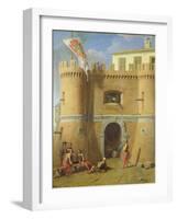 Soldiers Outside a Fortified Castle-Michele Giambono-Framed Giclee Print