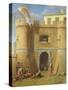 Soldiers Outside a Fortified Castle-Michele Giambono-Stretched Canvas