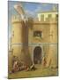 Soldiers Outside a Fortified Castle-Michele Giambono-Mounted Giclee Print