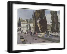 Soldiers Playing Boules During the Italian Campaign-Francois Flameng-Framed Giclee Print