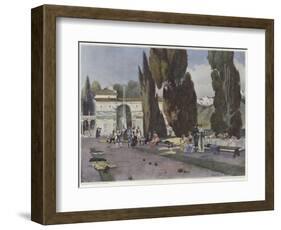 Soldiers Playing Boules During the Italian Campaign-Francois Flameng-Framed Giclee Print
