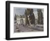 Soldiers Playing Boules During the Italian Campaign-Francois Flameng-Framed Giclee Print