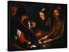 Soldiers Playing Cards, 17th Century-Georges de La Tour-Stretched Canvas