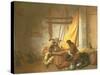 Soldiers Playing Tric-Trac, 1653-German Gedovius-Stretched Canvas