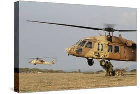 Soldiers Practice External Cargo Mounting on a Uh-60 Yanshuf of the Israel Air Force-Stocktrek Images-Stretched Canvas