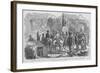 Soldiers Read Postings on Election of 1864-Frank Leslie-Framed Art Print