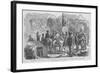 Soldiers Read Postings on Election of 1864-Frank Leslie-Framed Art Print