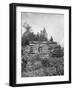 Soldiers Receiving Signal at Signal Tower-Timothy H. O'Sullivan-Framed Photographic Print