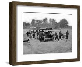 Soldiers Running Ambulance Drill, Civil War-Lantern Press-Framed Art Print