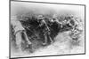 Soldiers Shooting from their Trench-null-Mounted Photographic Print