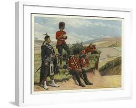 Soldiers Watch and Wait-null-Framed Giclee Print