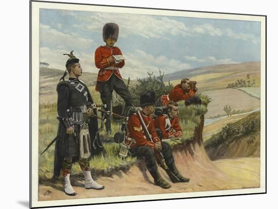 Soldiers Watch and Wait-null-Mounted Giclee Print