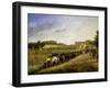 Soldiers Watering their Horses at Versailles in 1862-Jacques Marie Noel Fremy-Framed Giclee Print