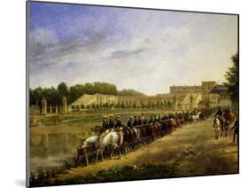 Soldiers Watering their Horses at Versailles in 1862-Jacques Marie Noel Fremy-Mounted Giclee Print