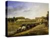 Soldiers Watering their Horses at Versailles in 1862-Jacques Marie Noel Fremy-Stretched Canvas