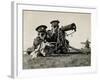 Soldiers with Gas Masks-null-Framed Photographic Print
