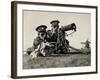 Soldiers with Gas Masks-null-Framed Photographic Print