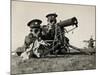 Soldiers with Gas Masks-null-Mounted Photographic Print