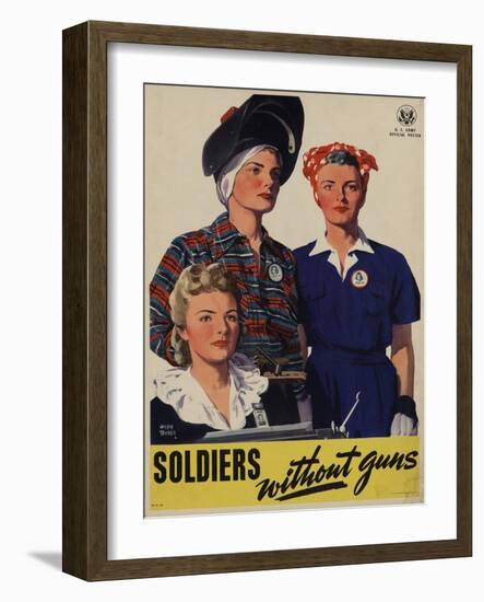 Soldiers without guns, 1944-Adolph Treidler-Framed Giclee Print