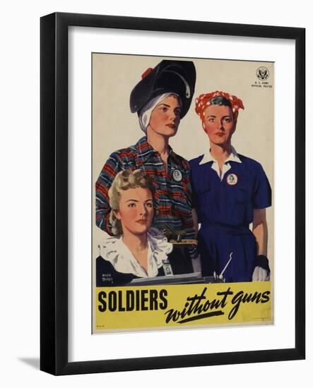 Soldiers without guns, 1944-Adolph Treidler-Framed Giclee Print