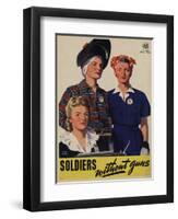 Soldiers without guns, 1944-Adolph Treidler-Framed Premium Giclee Print