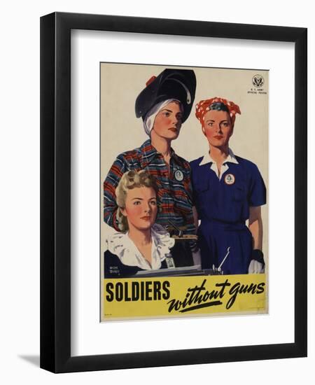 Soldiers without guns, 1944-Adolph Treidler-Framed Premium Giclee Print