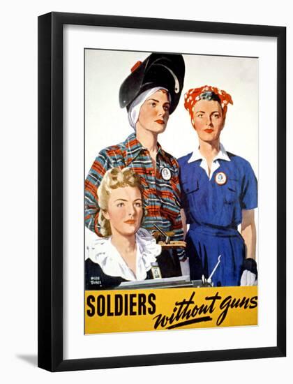 Soldiers Without Guns-null-Framed Giclee Print