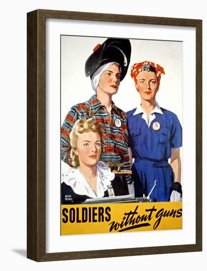 Soldiers Without Guns-null-Framed Giclee Print