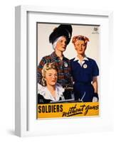 Soldiers Without Guns-Adolph Treidler-Framed Giclee Print