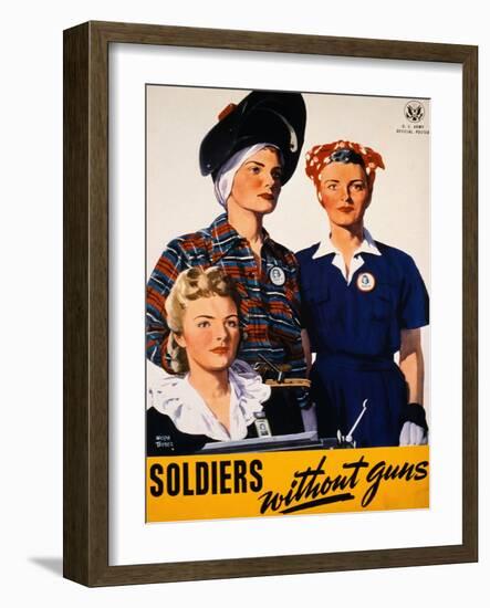 Soldiers Without Guns-Adolph Treidler-Framed Giclee Print