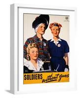 Soldiers Without Guns-Adolph Treidler-Framed Giclee Print