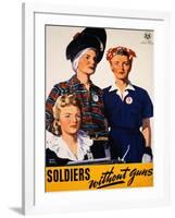 Soldiers Without Guns-Adolph Treidler-Framed Giclee Print