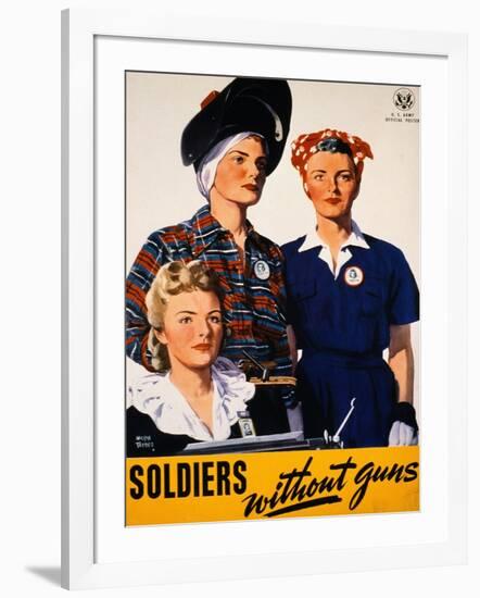 Soldiers Without Guns-Adolph Treidler-Framed Giclee Print