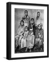 Soldiers Wives and Children of the 44th Gurkhas, 1896-Bourne & Shepherd-Framed Giclee Print