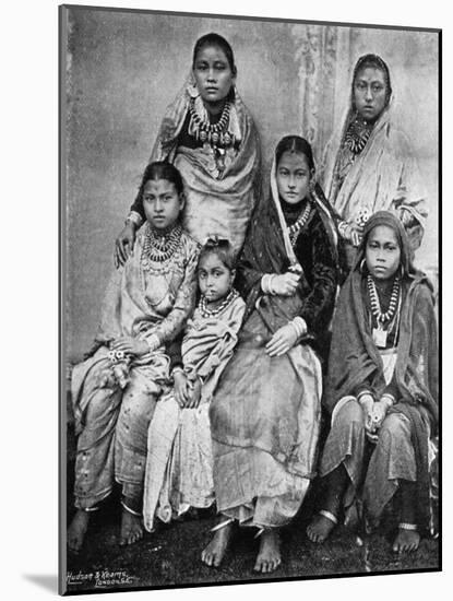 Soldiers Wives and Children of the 44th Gurkhas, 1896-Bourne & Shepherd-Mounted Giclee Print