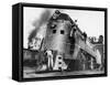 Soldiers Working on Locomotive-Myron Davis-Framed Stretched Canvas