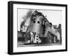 Soldiers Working on Locomotive-Myron Davis-Framed Photographic Print