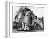 Soldiers Working on Locomotive-Myron Davis-Framed Photographic Print