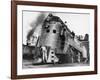 Soldiers Working on Locomotive-Myron Davis-Framed Photographic Print