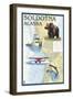 Soldotna, Alaska - Nautical Chart-Lantern Press-Framed Art Print